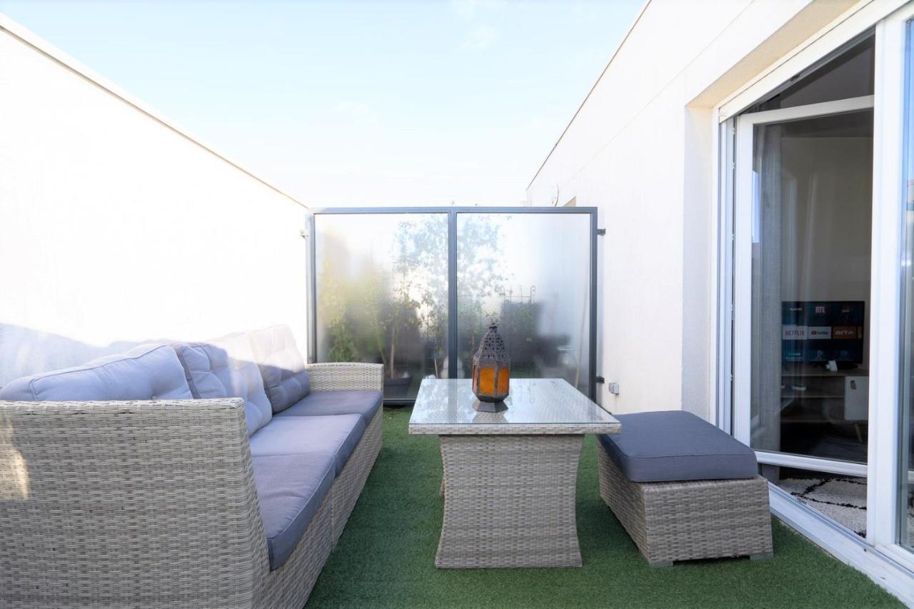 T3-Rare-2 Chambres-Parking Gratuit-2 Terrasses-Netflix-Proche Paris-La Defense Argenteuil Luaran gambar